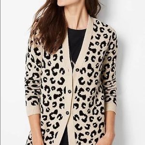 j.jill cheeta sweater cardigan